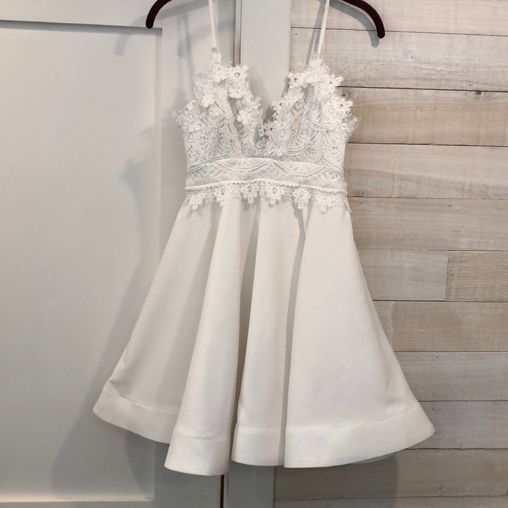 White Lace Swing Dress